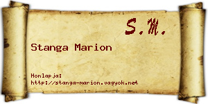 Stanga Marion névjegykártya